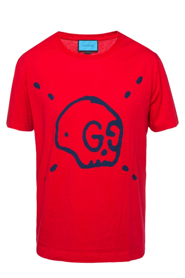 Red 'GucciGhost' printed T-shirt Gucci - Vitkac GB